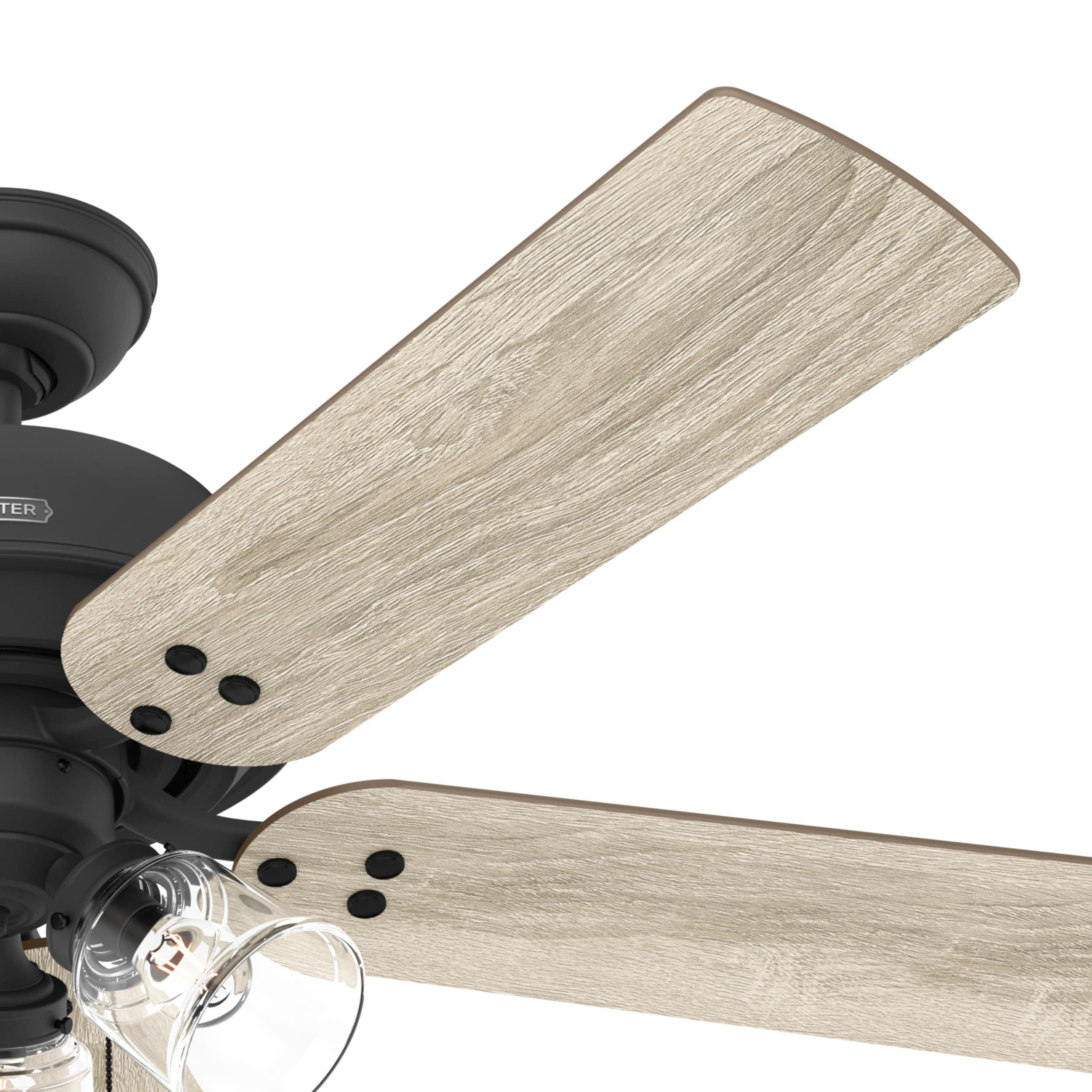 Shady Grove 52-in Matte Black with Golden Maple Blades Ceiling Fan With Light ( 5 -Blade ) - Image 8