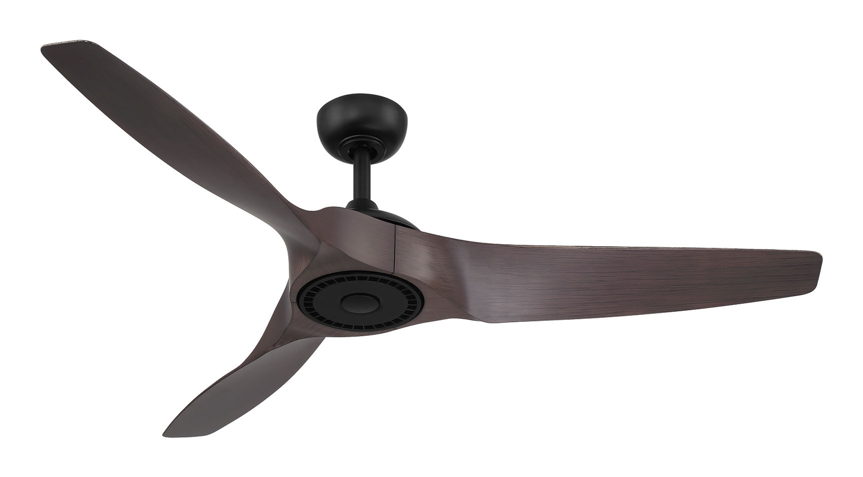 Milroy 52-in Outdoor Matte Black with Dark Brown Blades Ceiling Fan Without Light - Remote Included ( 3 -Blade ) - Image 3
