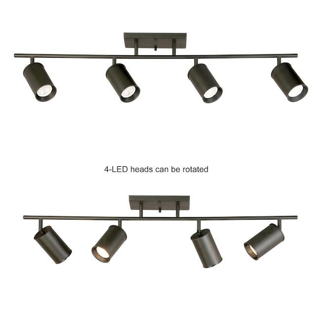 allen + roth Mason 36-in 4-Light Matte Black dimmable Gu10 Pin Base Traditional Track Bar - Image 8