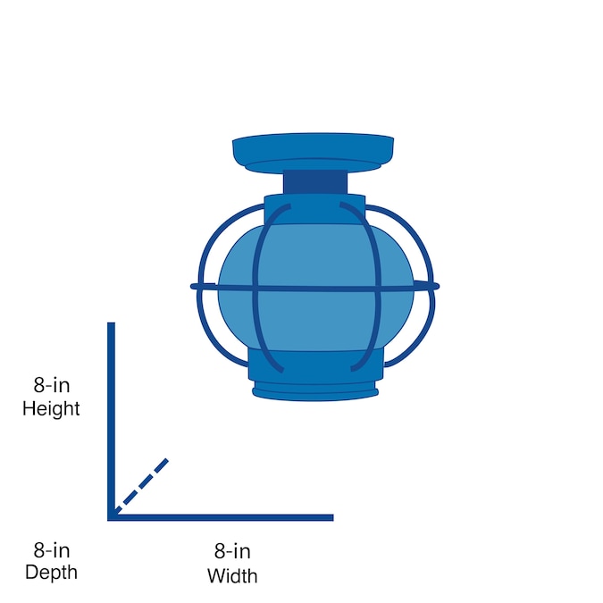 Maxim Lighting Outdoor Flush Mount 1-Light 8-in Oil-Rubbed Bronze Indoor/Outdoor Flush Mount Light - Image 9