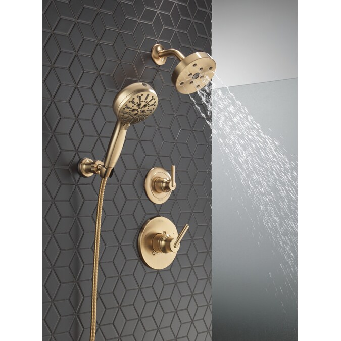 Delta ProClean Lumicoat Champagne Bronze 4.5-in Round Handheld Shower Head 1.75-GPM (6.6-LPM) - Image 2