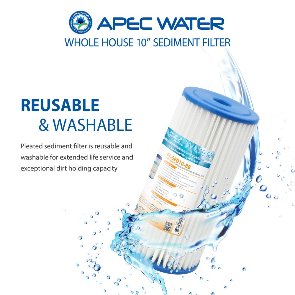 10 inch Big Blue Single-stage 15-GPM Mechanical filtration Hard water Whole House Water Filtration System - Image 4