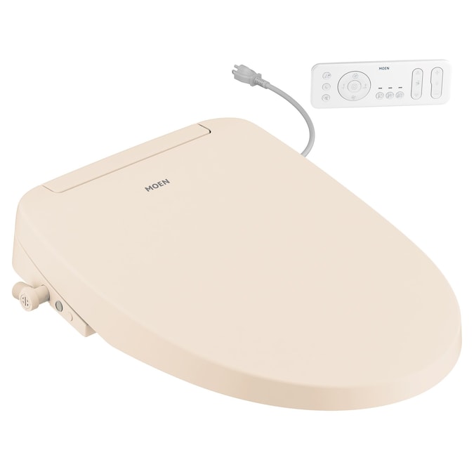 Moen Plastic Biscuit Elongated Soft Close Heated Bidet Toilet Seat