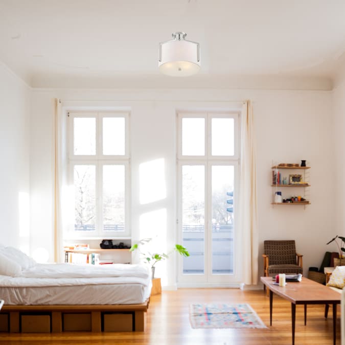 Designers Fountain Elara 1-Light 15-in Brushed Nickel Semi mount light