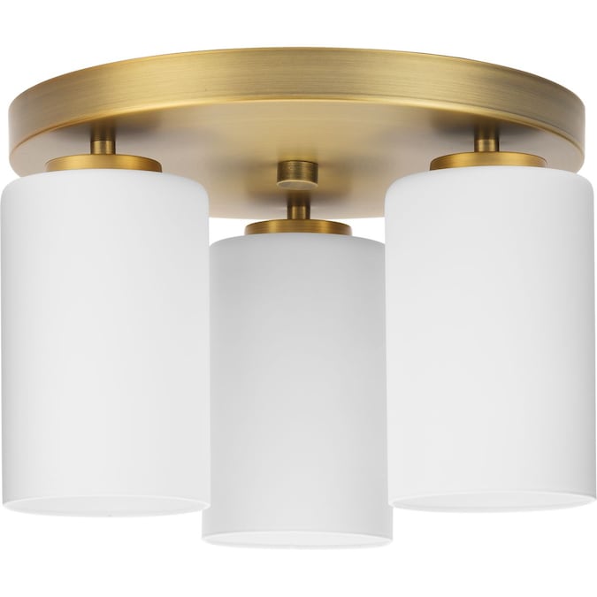 Progress Lighting Cofield 3-Light Brass Flush Mount Light