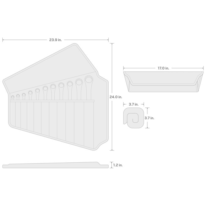 TEKTON 11-Piece Set Metric Offset Combination Wrench Includes Soft Case - Image 11