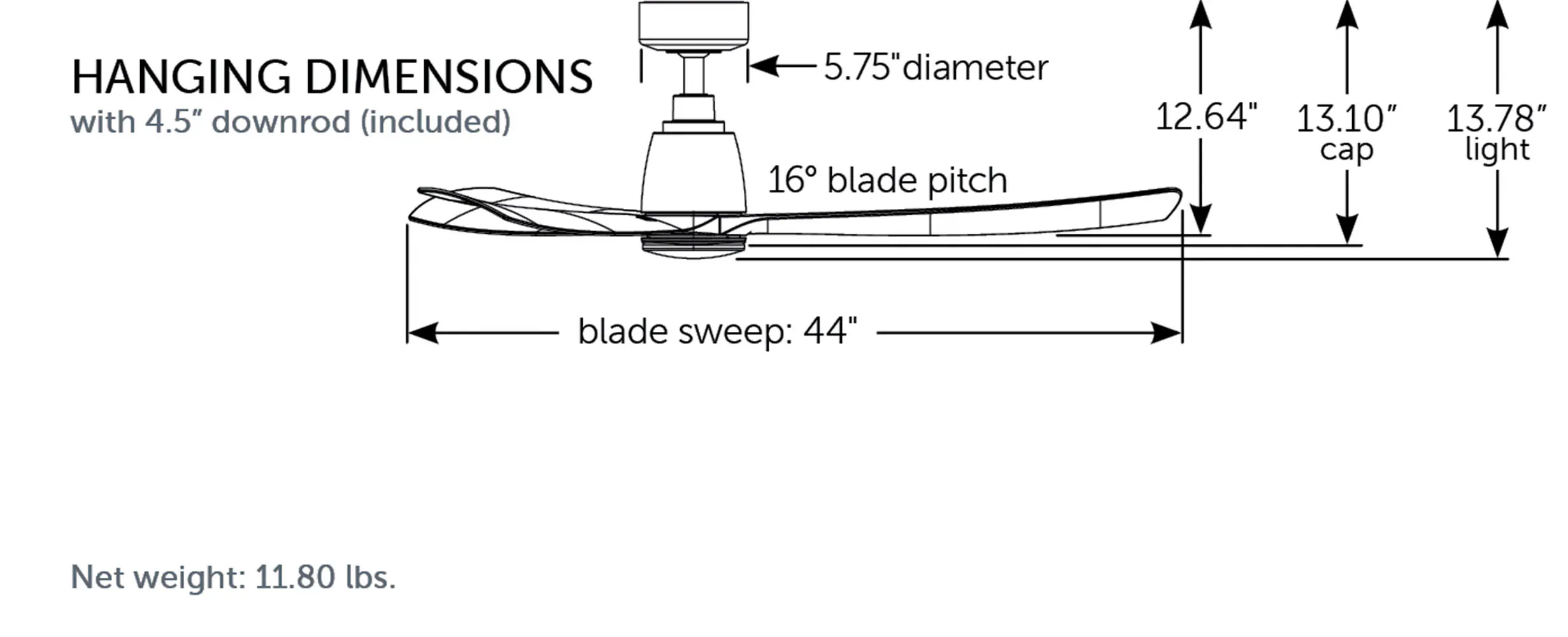 Kute 44 44-in Outdoor Smart Brushed Nickel with Brushed Nickel Blades Propeller Ceiling Fan Light Kit Compatible - Remote Included ( 3 -Blade ) - Image 9