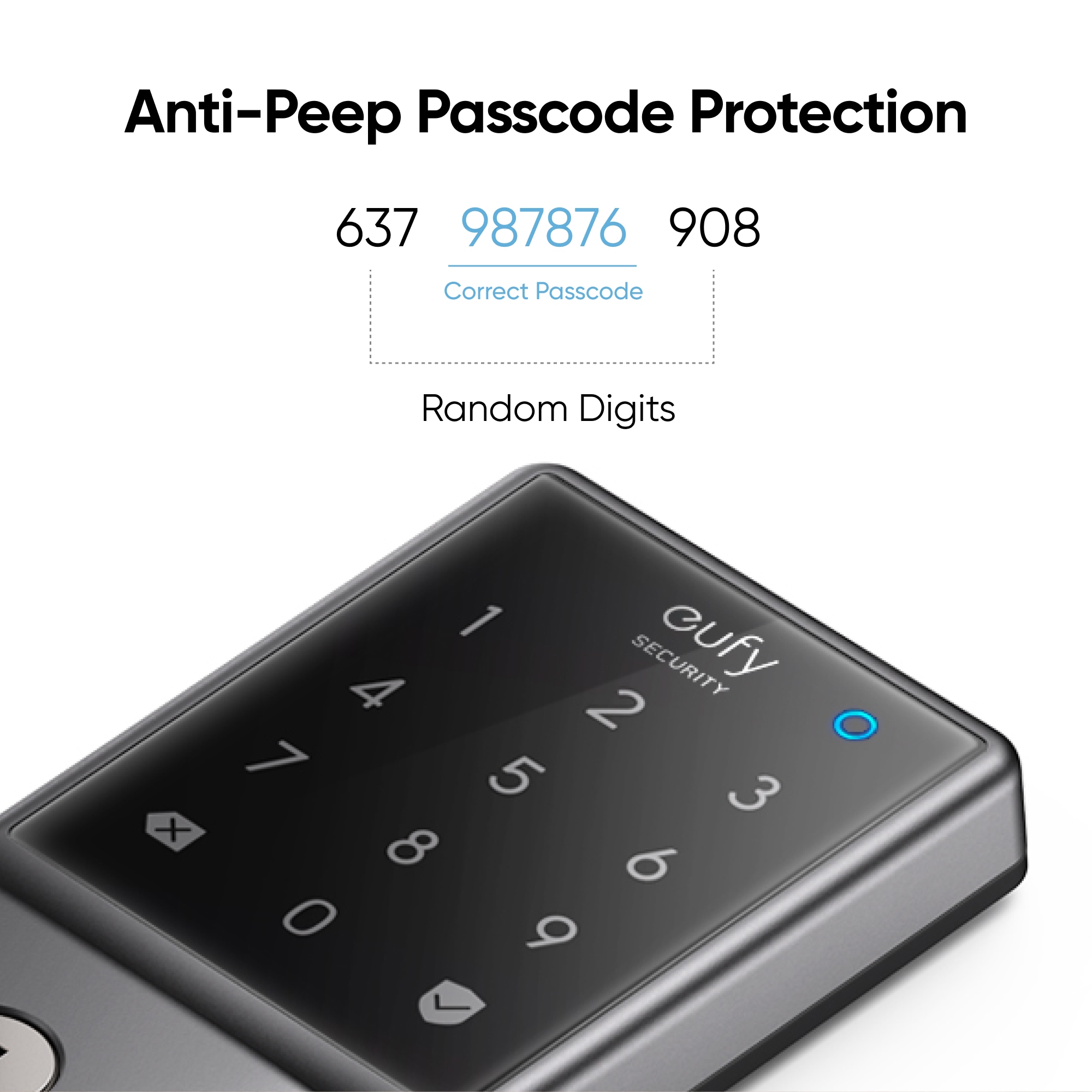 C210 Smart Lock Black Smart Lock Electronic Deadbolt with Wifi Keypad - Image 3