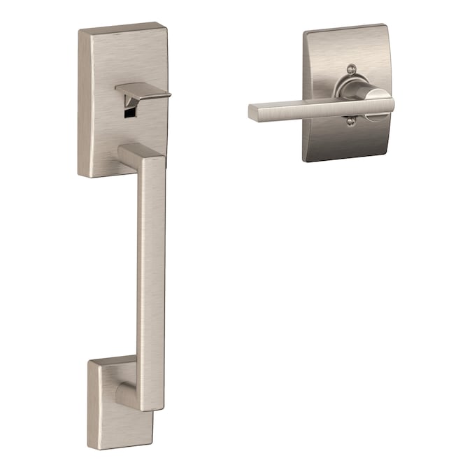 Schlage Century-Latitude Satin Nickel Entry Door Handleset with Latitude Lever