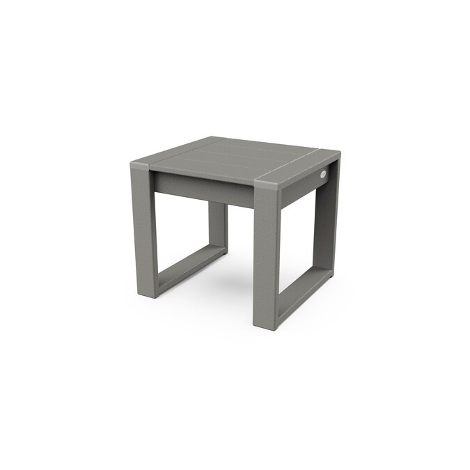 POLYWOOD Edge Square Outdoor End Table 18.32-in W x 19.87-in L