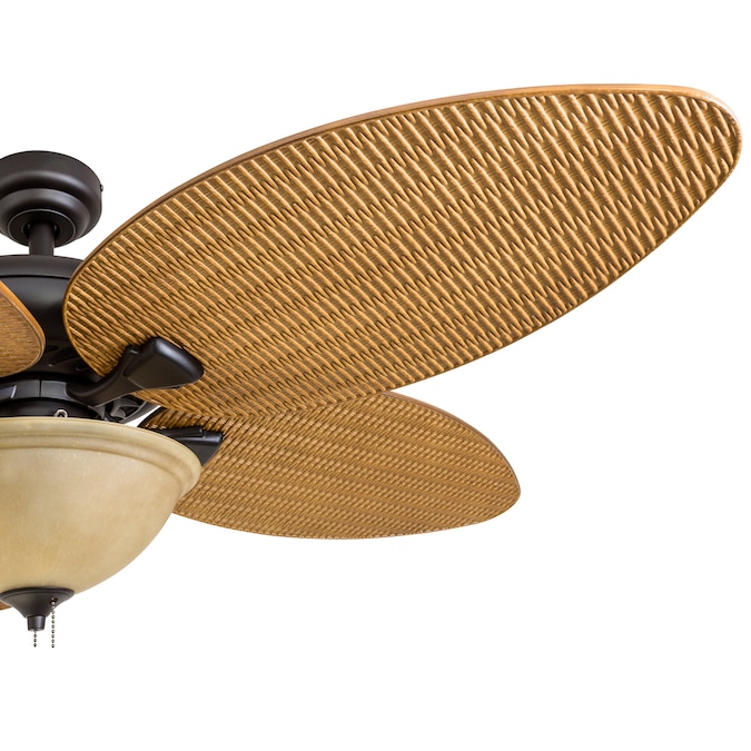 Honeywell Palm valley 52-in Bronze LED Indoor/Outdoor Downrod or Flush Mount Ceiling Fan with Light (5-Blade) - Image 6
