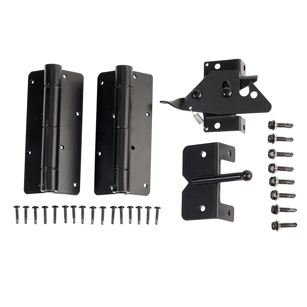 Athens 4-in Black Gate hardware kit