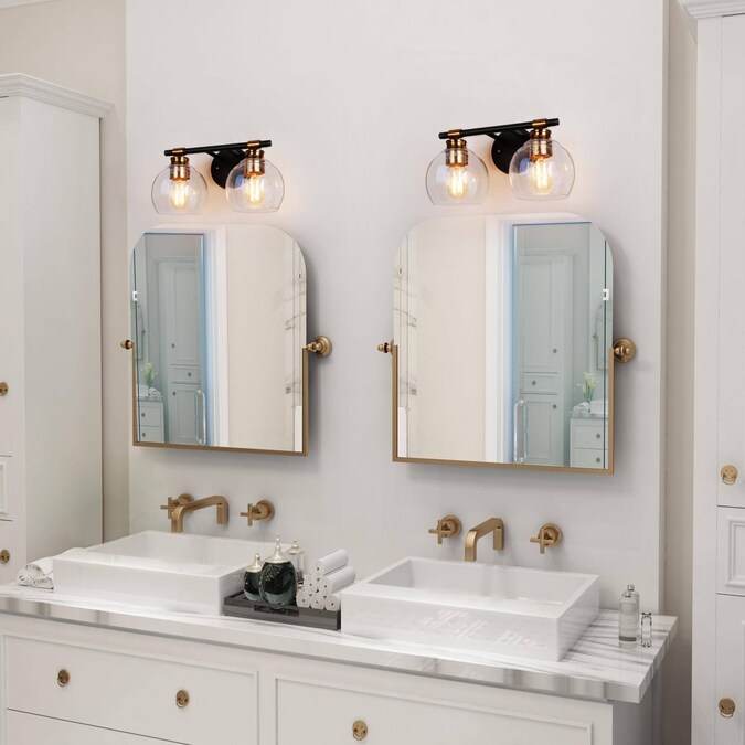 ZEVNI Alvis 14-in 2-Light Satin Black LED Modern/Contemporary Vanity Light - Image 3