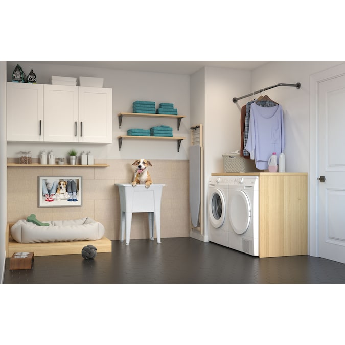 RuggedTub 24.25-in x 22-in 1-Basin White with Gray Speckles Freestanding Utility Tub - Image 4