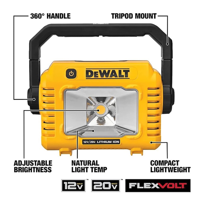 DEWALT 2000-Lumen LED Battery-operated Rechargeable Portable Work Light - Image 2