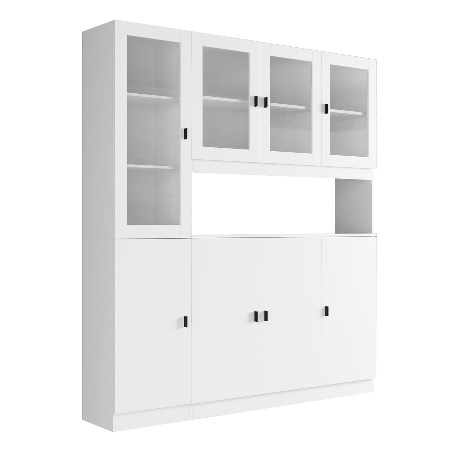 62.3-Inches W x 70.9-Inches H MDF White Freestanding Utility Storage Cabinet - Image 3