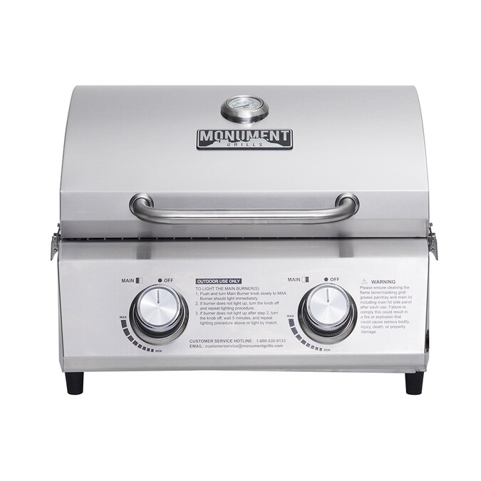 Monument Stainless Steel 2-Burner Liquid Propane Gas Grill