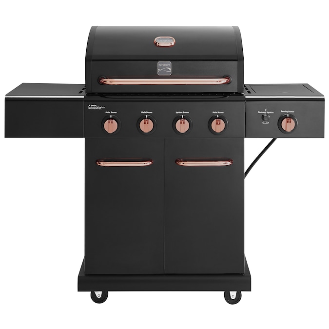 Kenmore Black with Copper Accents 4-Burner Liquid Propane Gas Grill with 1 Side Burner