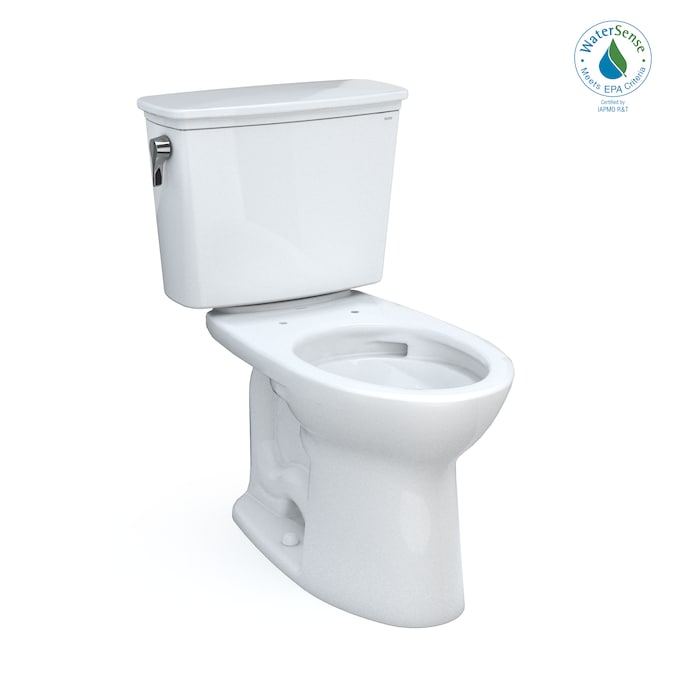 TOTO Drake Cotton Elongated Standard Height 2-piece Toilet 12-in Rough-In WaterSense 1.28-GPF
