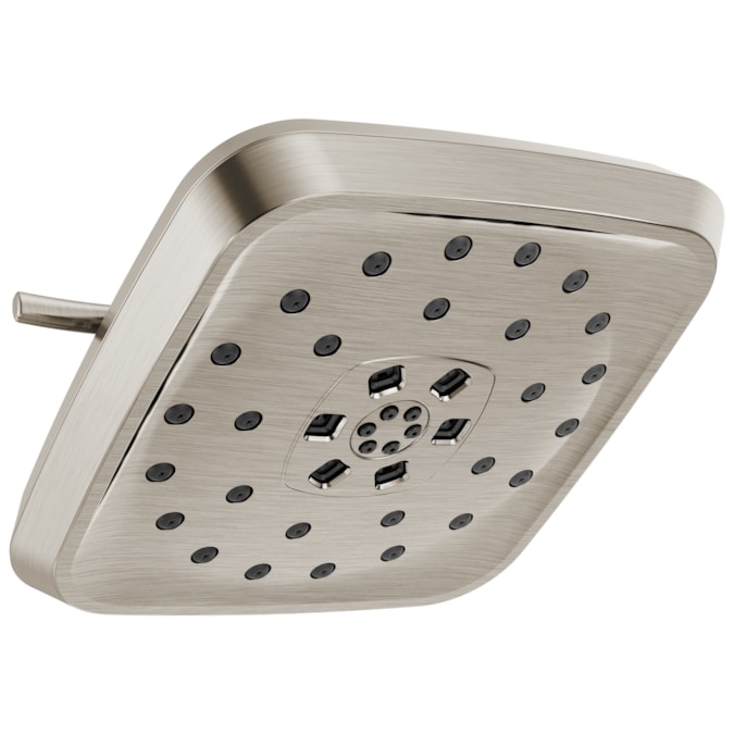Delta Lumicoat Stainless 7.6875-in Square Fixed Shower Head 1.75-GPM (6.6-LPM)