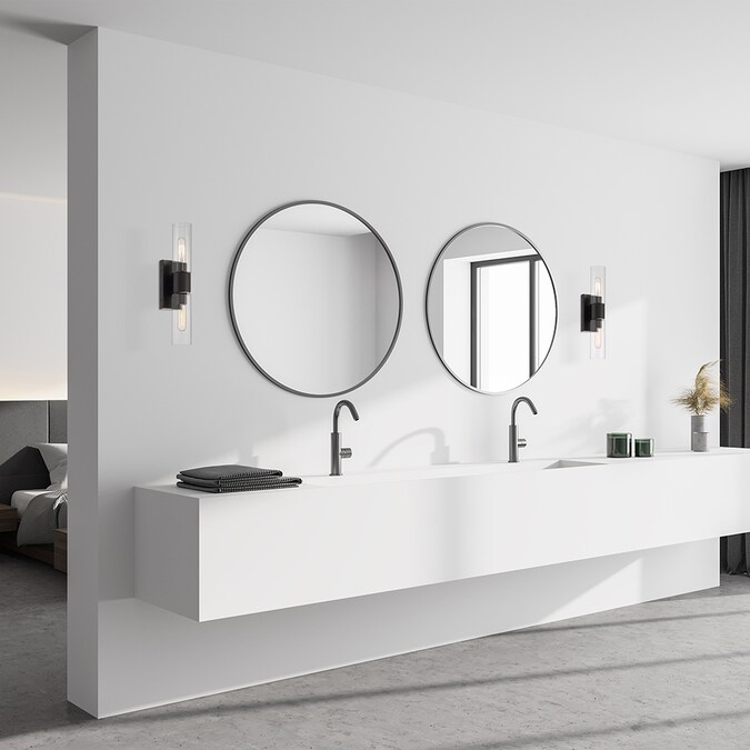 Designers Fountain Anton 4.5-in W 2-Light Matte Black Transitional Incandescent Wall Sconce