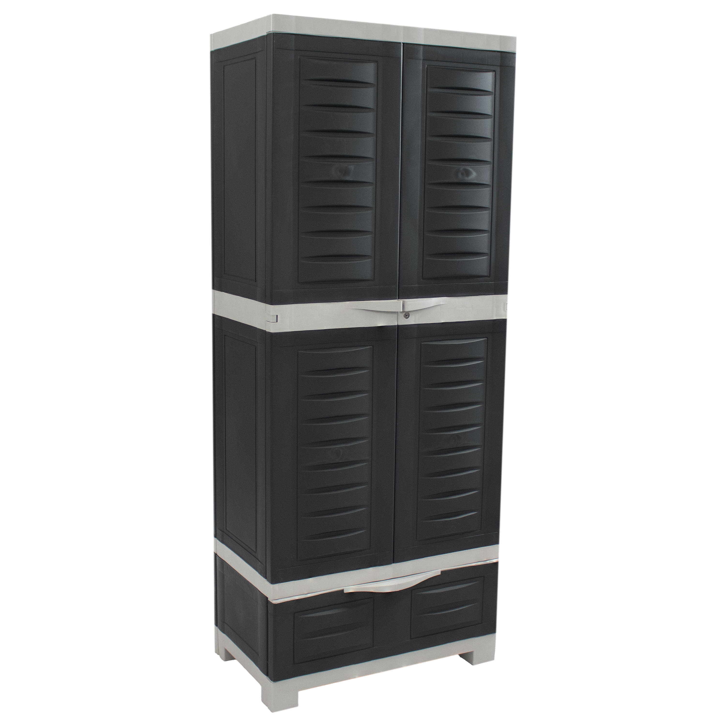 23.25-in W x 57.5-in H Plastic Gray Freestanding Utility Storage Cabinet