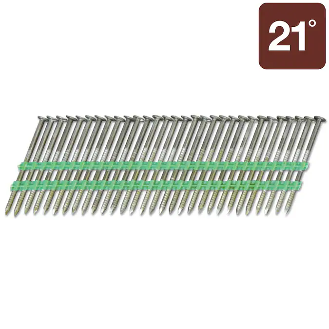 Metabo HPT 2-3/8-in x 0.113-in 21-Degree Bright Ring Shank Collated Framing Nails (5000-Per Box)