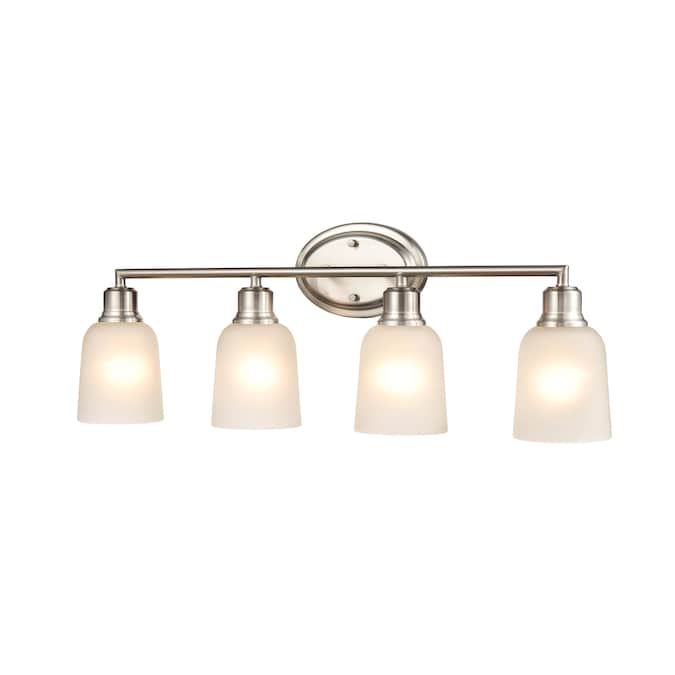 Millennium Lighting Amberle 28-in 4-Light Brushed Nickel Traditional Vanity Light - Image 3
