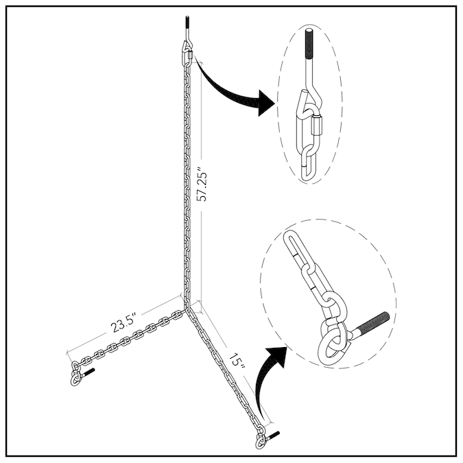 Cambridge Casual Thames 2-person White Wood Outdoor Swing - Image 10