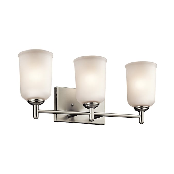 Kichler Shailene 21-in 3-Light Brushed Nickel Modern/Contemporary Vanity Light