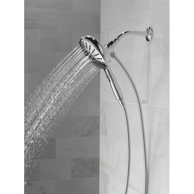 Delta SureDock Magnetic Lumicoat Chrome 6.19-in Round Handheld Shower Head 1.75-GPM (6.6-LPM) - Image 18