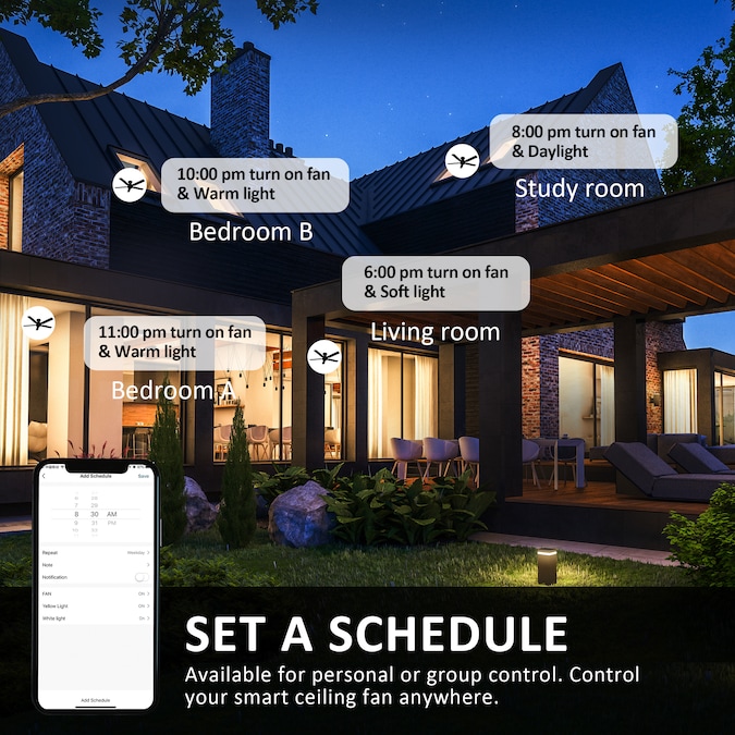 CARRO USA Essex 52-in Black Indoor/Outdoor Flush Mount Smart Ceiling Fan with Light and Remote (5-Blade) - Image 8