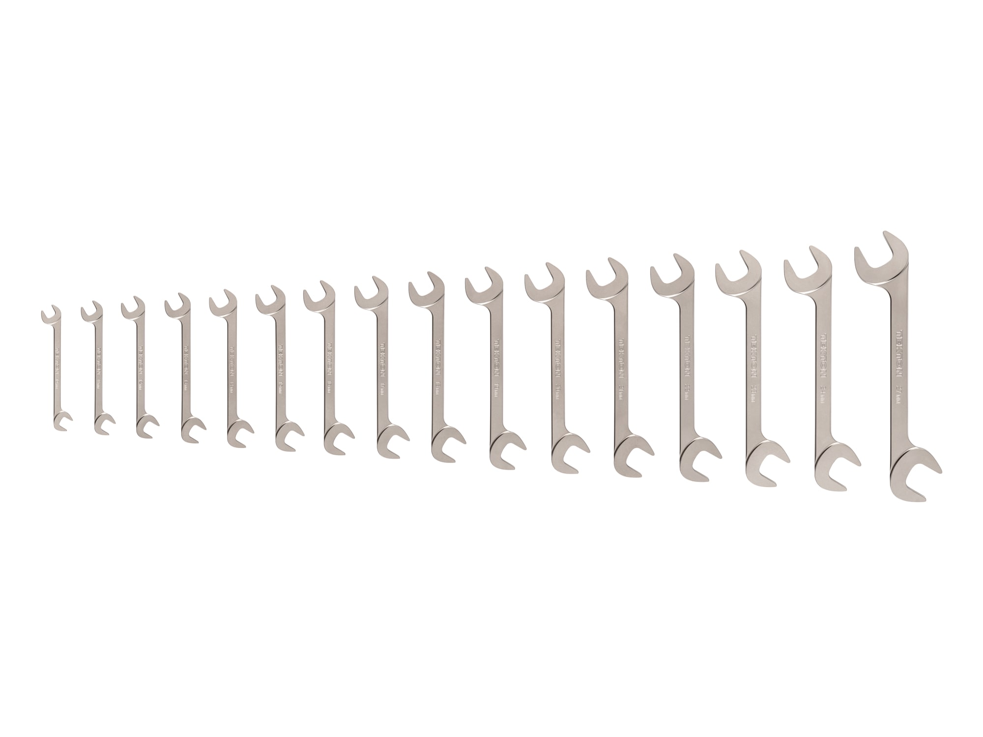 16 -Piece Set Metric Angle Open end Wrench (no case)