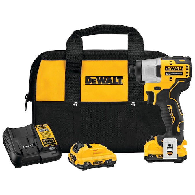DEWALT XTREME 12-volt Max 1/4-in Brushless Cordless Impact Driver (2-Batteries Included, Charger Included and Soft Bag included)