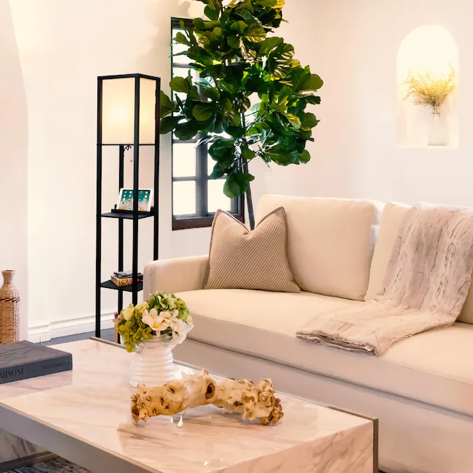 Brightech 63-in Classic Black Shelf Floor Lamp - Image 6