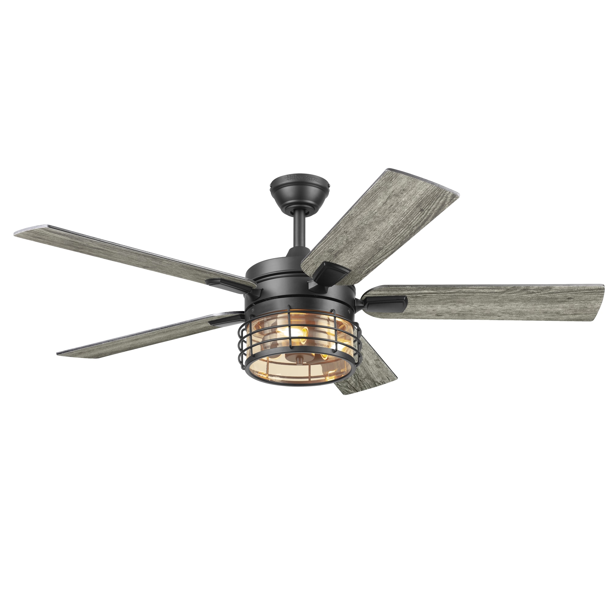 Lindholm 52-in Outdoor Matte Black with Mocha/Espresso Blades Ceiling Fan With Light - Remote Included ( 5 -Blade ) - Image 9