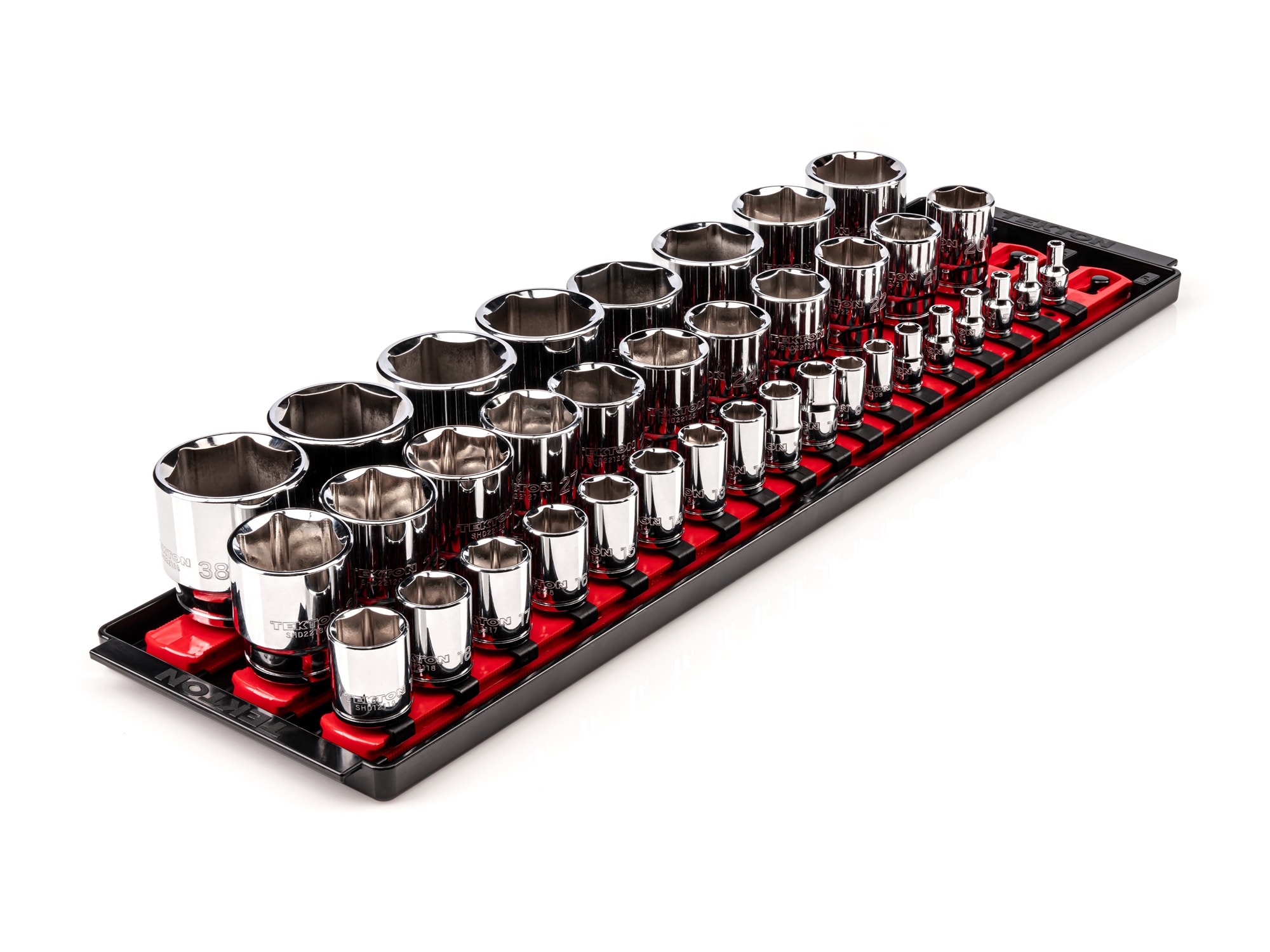 1/4-in to 1/2-in Drive Metric Shallow Socket Set 37 -Pieces