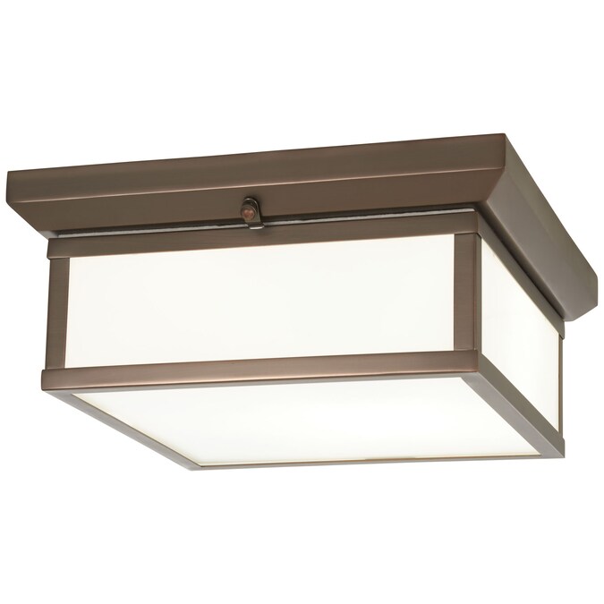 Minka Lavery Lavery 2-Light 13-in Matte Bronze Flush Mount Light