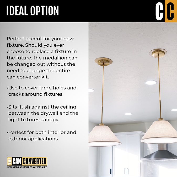 The Can Converter 7-in Incandescent Remodel or New Construction Oil Rubbed Bronze Non-ic Open Recessed Light Kit - Image 8