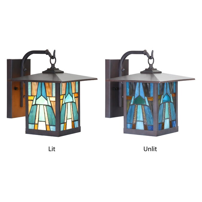 River of Goods 1-Light 11.75-in H Oil-Rubbed Bronze Outdoor Wall Light - Image 9