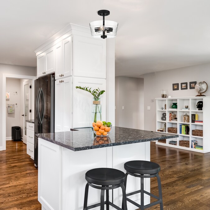 Designers Fountain Ingo 2-Light 12-in Matte Black Semi mount light