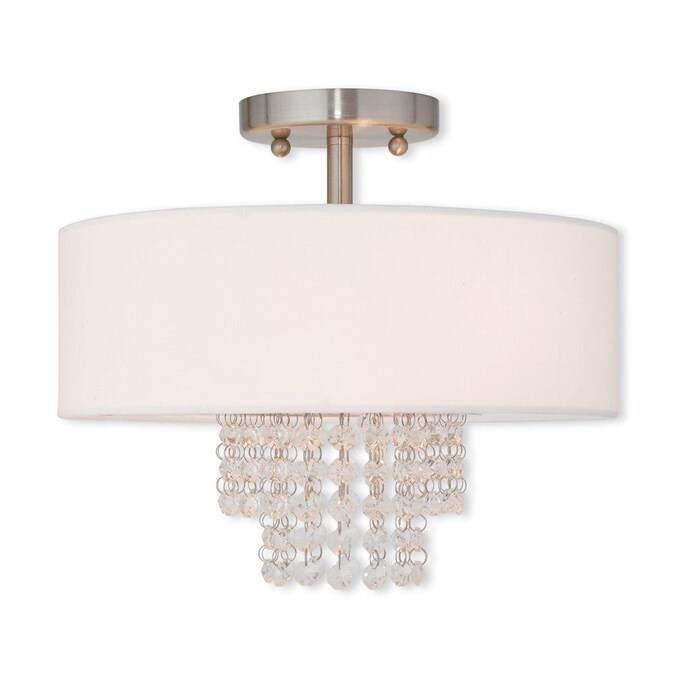 Livex Lighting Carlisle 1-Light Brushed Nickel Semi mount light