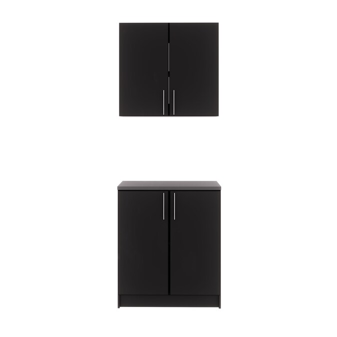 Prepac Elite 32-in W x 89-in H Wood Composite Black Freestanding Utility Storage Cabinet
