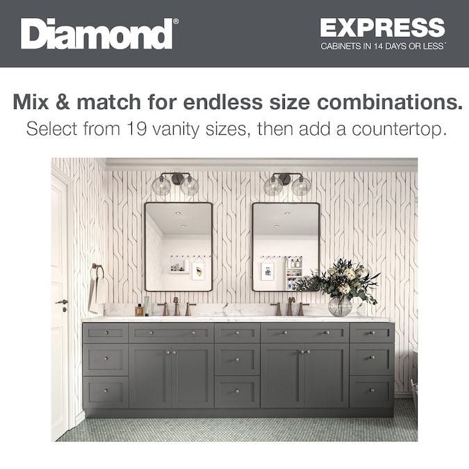 Diamond Express Macaulay 36-in White Bathroom Vanity Base Cabinet without Top - Image 4