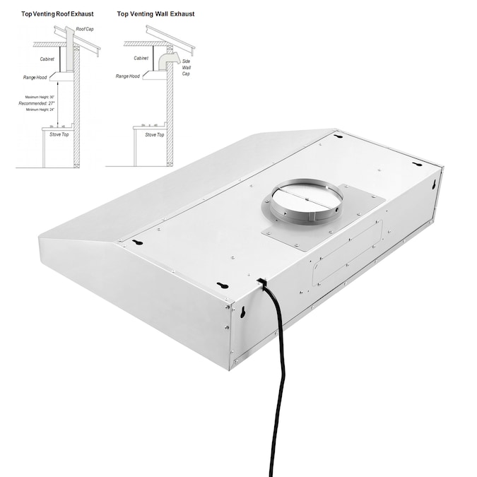 Empava 3-year Limited Warranty 30-in 500-CFM Ducted Stainless Steel Under Cabinet Range Hoods Undercabinet Mount - Image 4