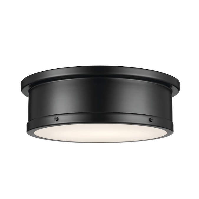 Kichler Serca 3-Light Black Flush Mount Light