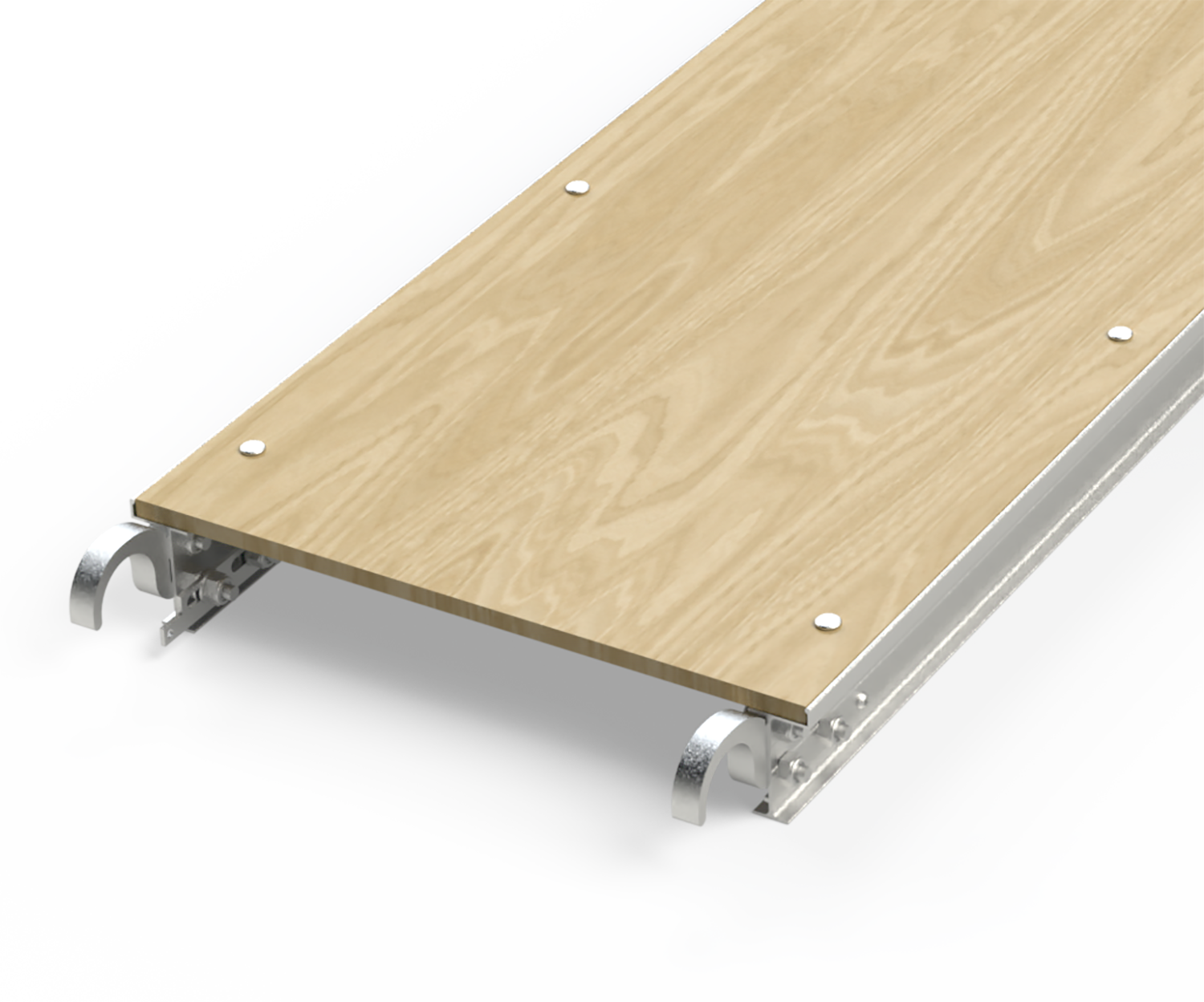 Aluminum/Wood 0.29-ft H x 1.583-ft W x 7-ft L 250-lb Capacity Scaffold Plank - Image 5