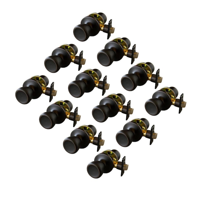 Design House Terrace Oil Rubbed Bronze Interior Hall/Closet Passage Door Knob (12-Pack)