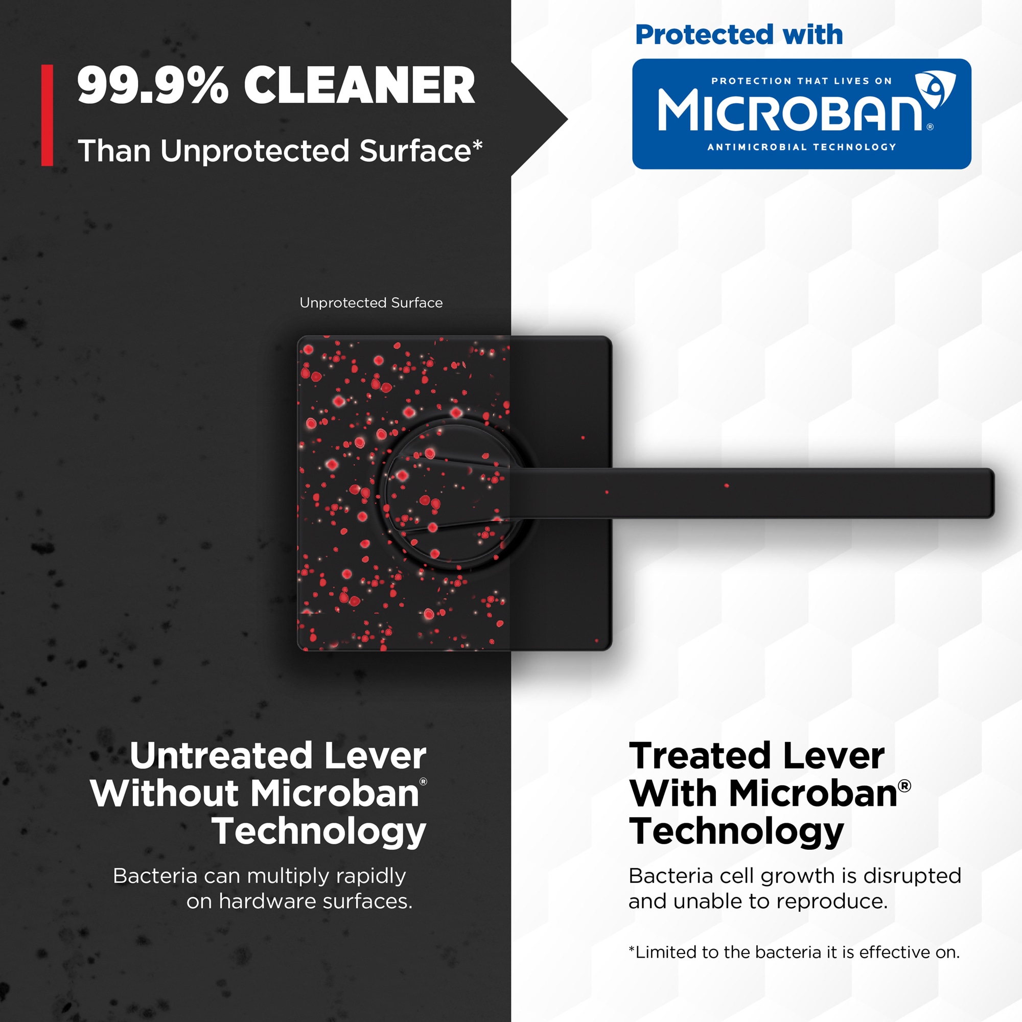 Casey Matte Black Interior Hall/Closet Passage Door Handle Contractor pack 10 -Pack - Image 6