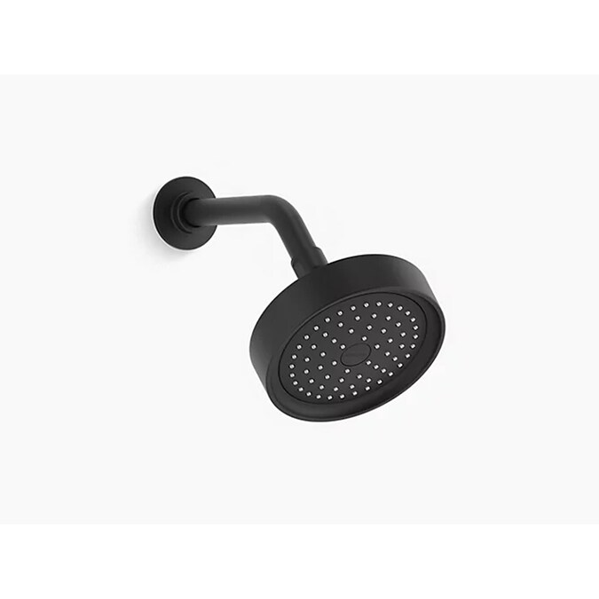 ER Matte Black 5.5-in Round Fixed Shower Head 2.5-GPM (9.5-LPM)